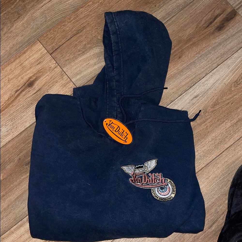 Von Dutch Dark Hoodie with Logo